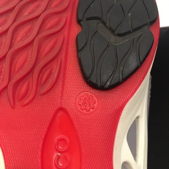 ECCO Men's Unisex Gray Red Trim Athletic Slip-On Sneakers Shoes EU 41 US 8 - Picture 9 of 9